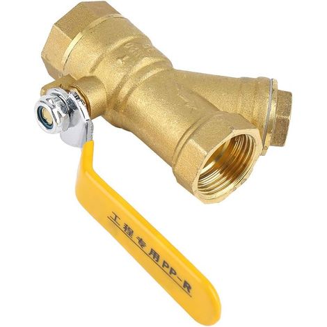 Filtre à Crépine à Robinet à Bille en Laiton de Type Y, Filetage Femelle 3/4 BSPP, pour la Purification de l'eau et les Systèmes de Gaz