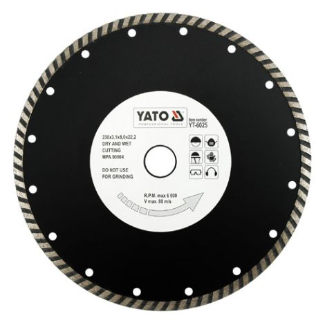 Disque à tronçonner diamanté Yato YT-6025 230x22 2 mm