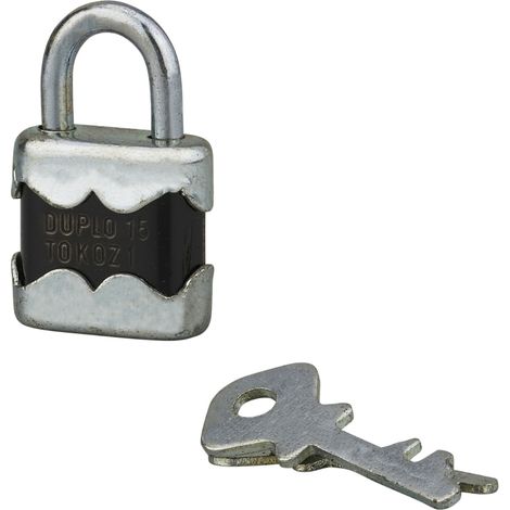 Cadenas à clé AUTO22, 15mm, anse acier zingué, 2 clés - SP (1/2)