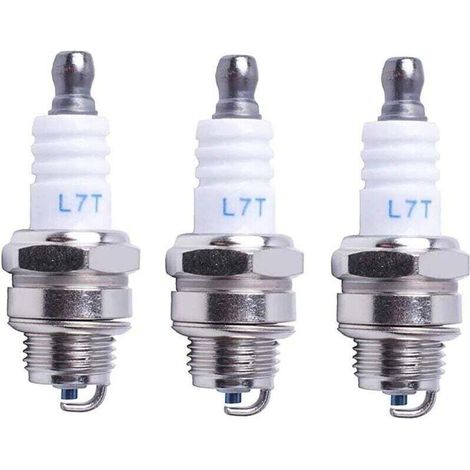 Candela L7T per motosega, tosaerba, accessori per piccoli motori compatibili con Husqvarna, NGK BPMR7A 4626, equivalente a RCJ6Y, Champion, Bosch WSR6F, confezione da 3 -Crezuo