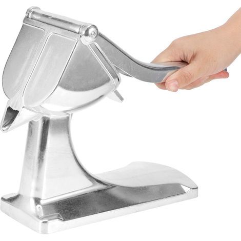 Presse-agrumes manuel en alliage d'aluminium, mini presse-fruits, presse-oranges, extracteur de jus, accessoires de cuisine multifonctionnels argentés (1/5)