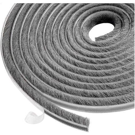 Joint Adhésif Pour Porte Et Fenêtre - Bande D Etanchéité En Feutre Et Nylon - Isolation Thermique Acoustique - 9 Mm X 9 Mm X 10 M (1/5)