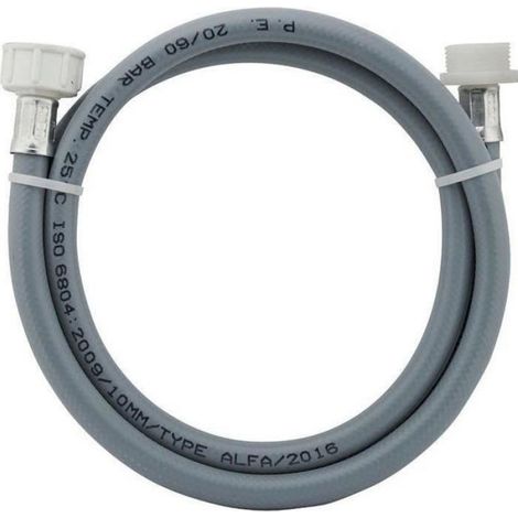 Rallonge Machine À Laver - Raccord Mâle G3/4 À Femelle G3/4 - Tuyau Caoutchouc 10 mm - Pression 10 Bar - Température Max 25 °C - Longueur 1,50 M (1/2)