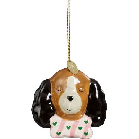 DECORAZIONE DA APPENDERE CANE MARRONE 7,5X4X7,5CM EDELMAN