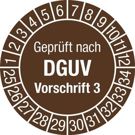 Mehrjahresprüfplakette D.30mm J.2025-2034 Folie