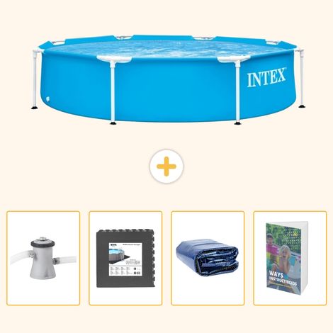 Intex Piscine Tubulaire Ronde - 244x51 cm - 5-pièces SCB121 (1/5)