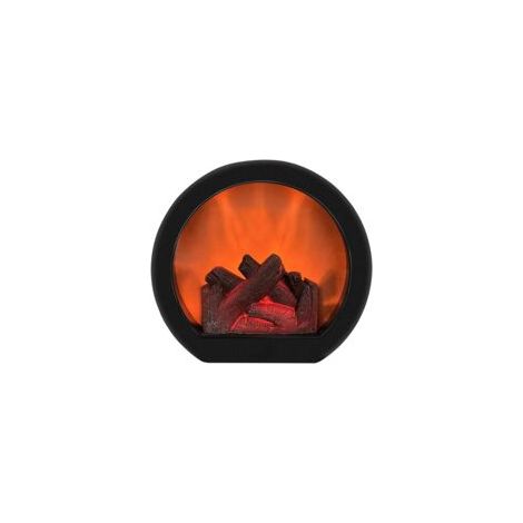 Lampe de cheminée LED sans flamme – Interrupteur tactile – Fonctionne avec piles ou USB – Décoration intérieure et extérieure – 18,5 x 20 cm (1/5)