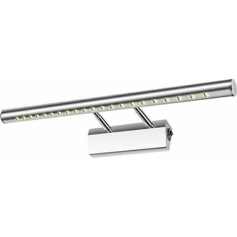 Lampe LED pour Salle de Bain avec Miroir - 5W, Étanche IP44, Réglable à 180°, Interrupteur en Acier Inoxydable, Pour Éclairage de Maquillage, WC, Toilette (1/4)