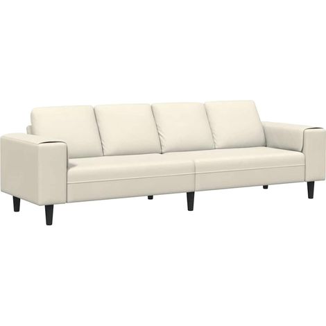 Sofá de sala Crema 250 x 77 x 76 cm vidaXL (1/5)