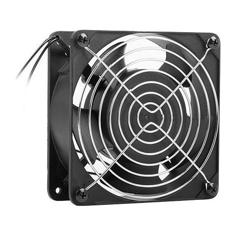 Ventilateur pour armoires suspendues 19 voies 230 V 120 x 120 x 38 mm noir AK-1501-B