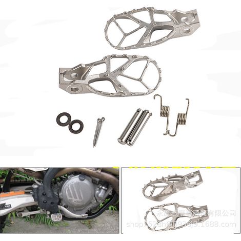 Convient aux pédales avant en acier inoxydable KTM, pédales haute résistance, pédales de course, pliables, modification antidérapante.