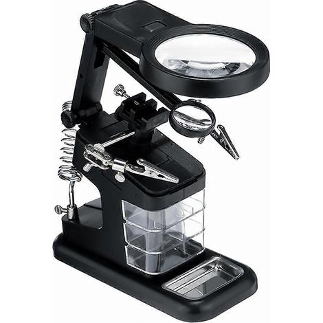 Station loupe lumineuse à 10 LED, kit de support de soudage avec loupe et aide à la soudure (1/5)