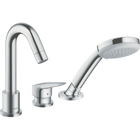 Robinet mitigeur bain douche 3 trous HANSGROHE Logis chromé (1/7)