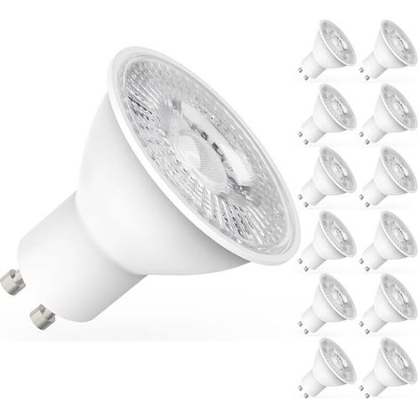 Ampoules LED GU10 5W Équivalent 50W, 450LM Blanc Neutre 4000K, Éclairage Énergétique, Lot de 12 [Classe énergétique F] (1/5)