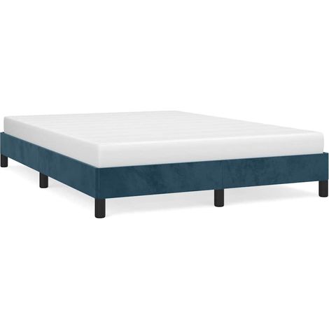 Maison Exclusive - Giroletto senza Materasso Blu Scuro 140x190 cm in Velluto (1/5)