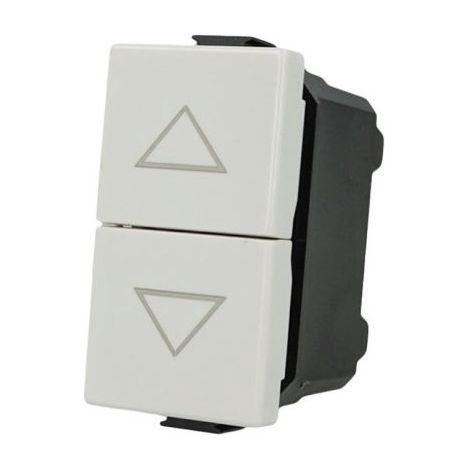 Pulsante Doppio Saliscendi per Tapparelle Serranda 1P+1P 16A Bianco Compatibile con Bticino Matix SD61002 (1/3)