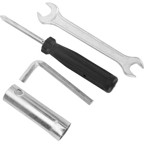 Kit de Réparation Universel Tournevis Clé à Molette Douille Clé à Choc Outils Moto Entretien (1/4)