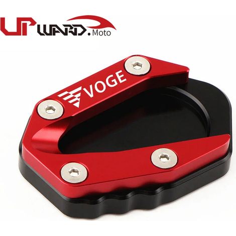 (A-Rouge) Compatible avec les modèles Loncin Voge 500R, 650DS, 300R, 300RR et 300AC. Béquille latérale CNC, extension et support. Agrandissement S maxpower. (1/4)
