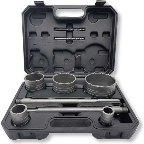 KIT FRESE A TAZZA MURO CAROTATRICE ATTACCO SDS MAX SDS PLUS + VALIGETTA