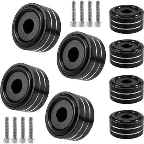 Lot de 8 pieds d'isolation pour haut-parleur, 40 x 20 mm en alliage d'aluminium HiFi A MP solides pour haut-parleurs, caissons de basses, home cinéma, électronique, support d'isolation