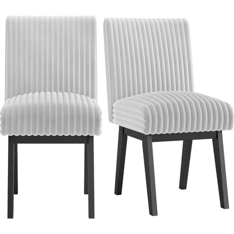 Flanelle douce et assise épaisse pour plus de confort, lot de 2 chaises de cuisine ou salle à manger (1/5)