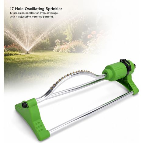 Irrigatore oscillante Toivize a 17 fori - Metallo e ABS - Regolabile - Larghezza controllata - Anti-intasamento - Giardino e prato (1/4)