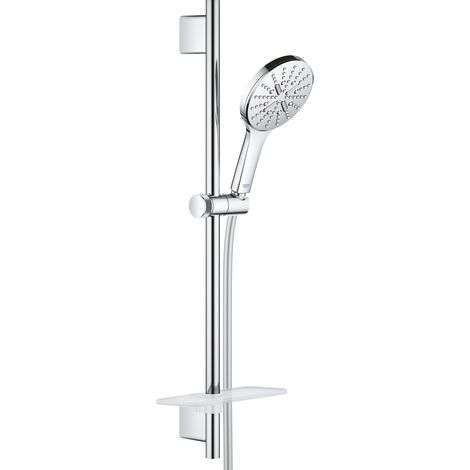 Asta doccia Grohe Rainshower Smartactive 130 63 cm con doccetta a 3 getti + flessibile da 1,75 cm, cromo (26575000)