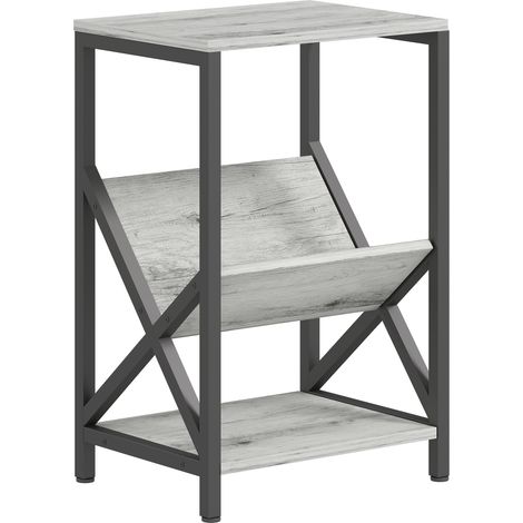 Table d’appoint bout de canapé TALLY bois gris foncé