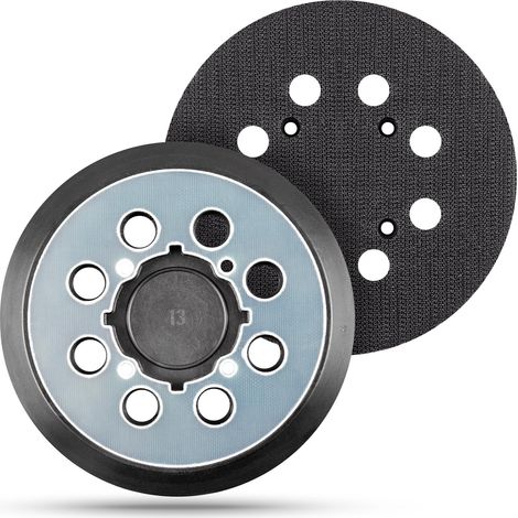 Dengmx-patins de ponçage orbital 125mm pour Dwe6421 - caoutchouc et verre, 125 mm, compatible DWE6420 - bricolage / animal - Lot de 2