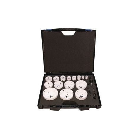 Juego de coronas perforadoras 17 pzas. 19-114mm Profundidad de corte 38mm Bimetal TECWERK (1/2)