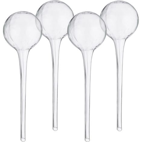 Bulle d’arrosage pour Vos Plantes, en lot Pratique de 4, en Verre, H x D : 30 x 9 cm, Transparent (1/5)