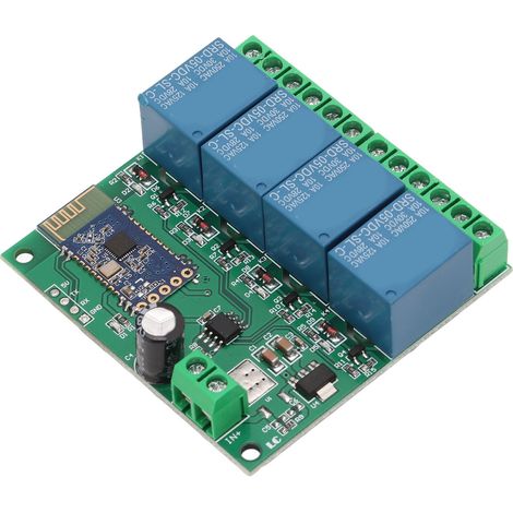 Module relais 4 voies Bluetooth commande à distance antibrouillage performant domotique PCB 30M (1/5)