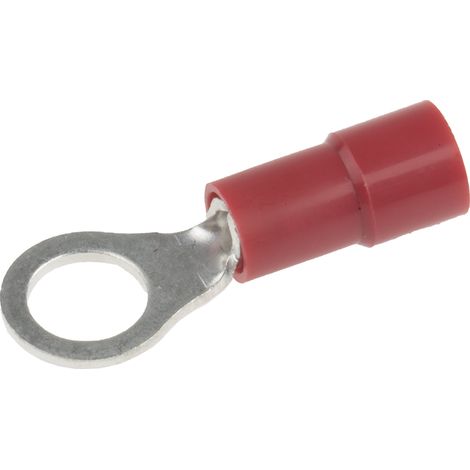 Cosses à œillet RS PRO, Isolé, Rouge, 1.5mm², M5, 8mm