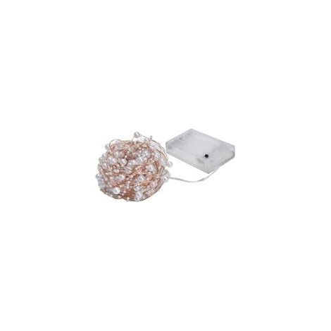 EASYCOMFORT Guirlandes Lumineuses à LED 10M (100LEDs) - Fil de Cuivre, IP44, Lumière Blanche Chaude, Décoration d'Éclairage de Noël (1/5)