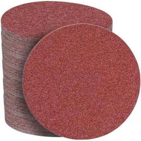 Disques abrasifs pour ponceuse excentrique – 150 mm, grain 80, papier abrasif sans trou, lot de 30 pièces (1/4)