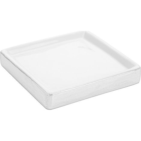 Porta sapone bianco linea cuba da appoggio in ceramica accessori bagno (1/3)