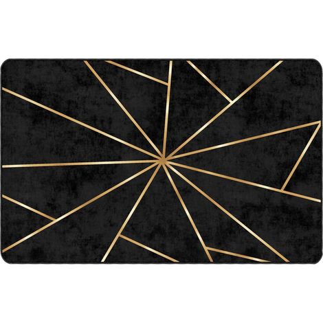 Maison Exclusive - Tappeto Lavabile Nero e Oro 190x300 cm