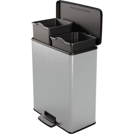 Curver Duo Treteimer silber 65 Liter