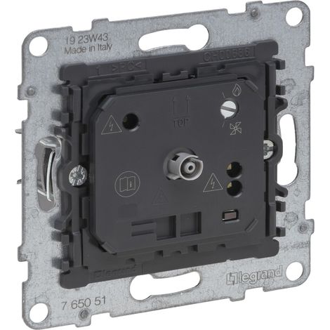 LEGRAND, SEANO 765051 THERMOSTAT D'AMBIANCE ÉLECTRONIQUE, INSERT, CONTACT INVERSE, COURANT DE COMMUTATION : 8 A COS PHI = 1,2 A