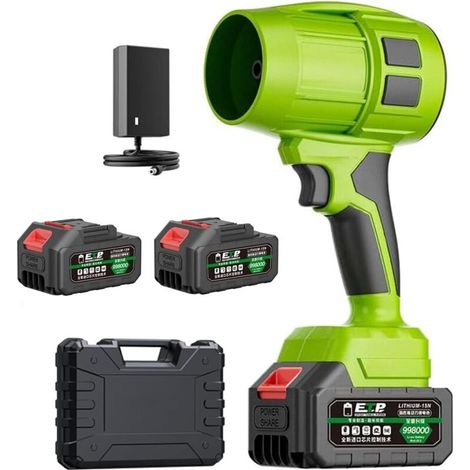 Souffleur - 2 Batteries 21 V 10000 mAh - Moteur À Turbine - Pour Feuilles Neige Poussière - 750 g (1/5)