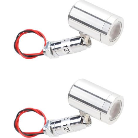 Marhynchus Mini Projecteur LED 2 Pièces avec Angle de Faisceau de 30 °, éclairage de Décoration de Pièce pour Fenêtres de Vitrine, Alliage D'aluminium, DC12V 1W (lumière blanche) (1/4)