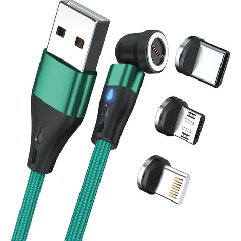 RealPower MagneticCharge3 cable USB 2 m USB A Verde (1/5)