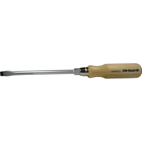 SW-Stahl 30605L Schraubendreher mit Schlitz I 12 x 200 mm I Schlitz Schraubenzieher I Schraubendreher Werkzeug