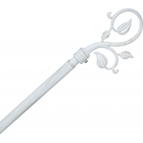 Atmosphera – Tringle à rideau métal extensible 120-210 cm – Embouts arabesque décoratifs – Facile à poser – Pour fenêtres de toutes tailles
