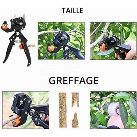 Garden Pruner, Gardening Grafting Scissors, Gardening Kit for Fruit Tree Twig Vine, Plant Grafting Tongs, Pruning Tools Blades Handle Set