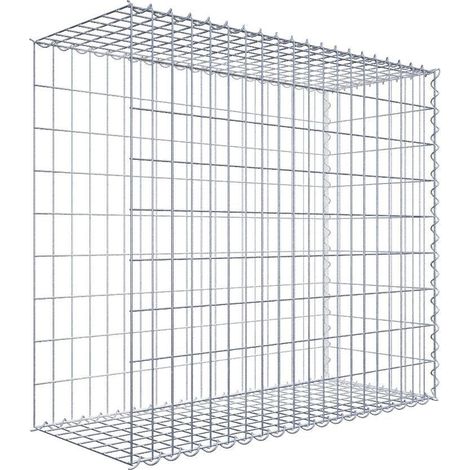 Gabiondeco - Gabion - Element de prolongation en longueur 100 cm x 90 cm x 40 cm (L x H x P). maille 5 x 10 cm. Spirale. Avert.: il manque une grille - Made in Germany (1/5)