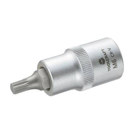 Douille-embout denture multiple (XZN) 6 mm Longueur: 55 mm TOOLCRAFT 816086 Propulseur: 1/2" (12.5 m (1/2)