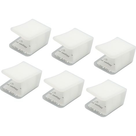 Lot de 20 protections d'angle en silicone souple et durable en forme de U pour meubles et meubles, idéales pour les bébés. Translucides. (1/5)