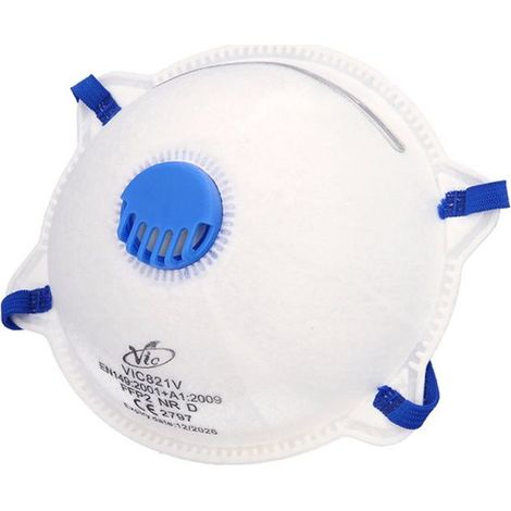 Masques chirurgicaux rigides FFP2 avec valve (10 unités) emballés individuellement (1/5)