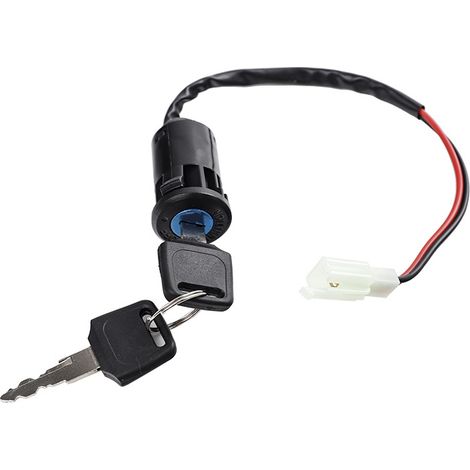 Pièces de moto, antivol de contact, pièces de modification, interrupteur d'alimentation, clé de verrouillage, contacteur d'allumage, kit de verrouillage, 2 fils (1/5)